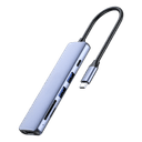 HB01 OEM Factory Aluminum 6 in 1 USB-C Docking Station