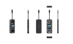 S02 TFT Screen Display 8 in 1 USB-C HUB 4