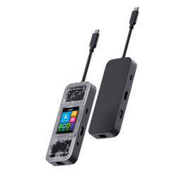 S01 TFT Screen Display 7 in 1 USB-C HUB 3