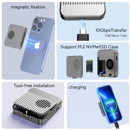 M206 Magnetic M.2 SSD Enclosure with Cooling Fan | RADERTECH 5