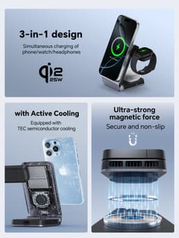 MQ33 TEC Semiconductor Cooling 3 in 1 Wireless Charger for iphone 17Pro Series 4