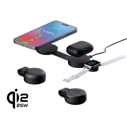MQ31 Portable 25W 3 in 1 Qi2.2 Wireless Charger Dock for iphone 17 Pro 1
