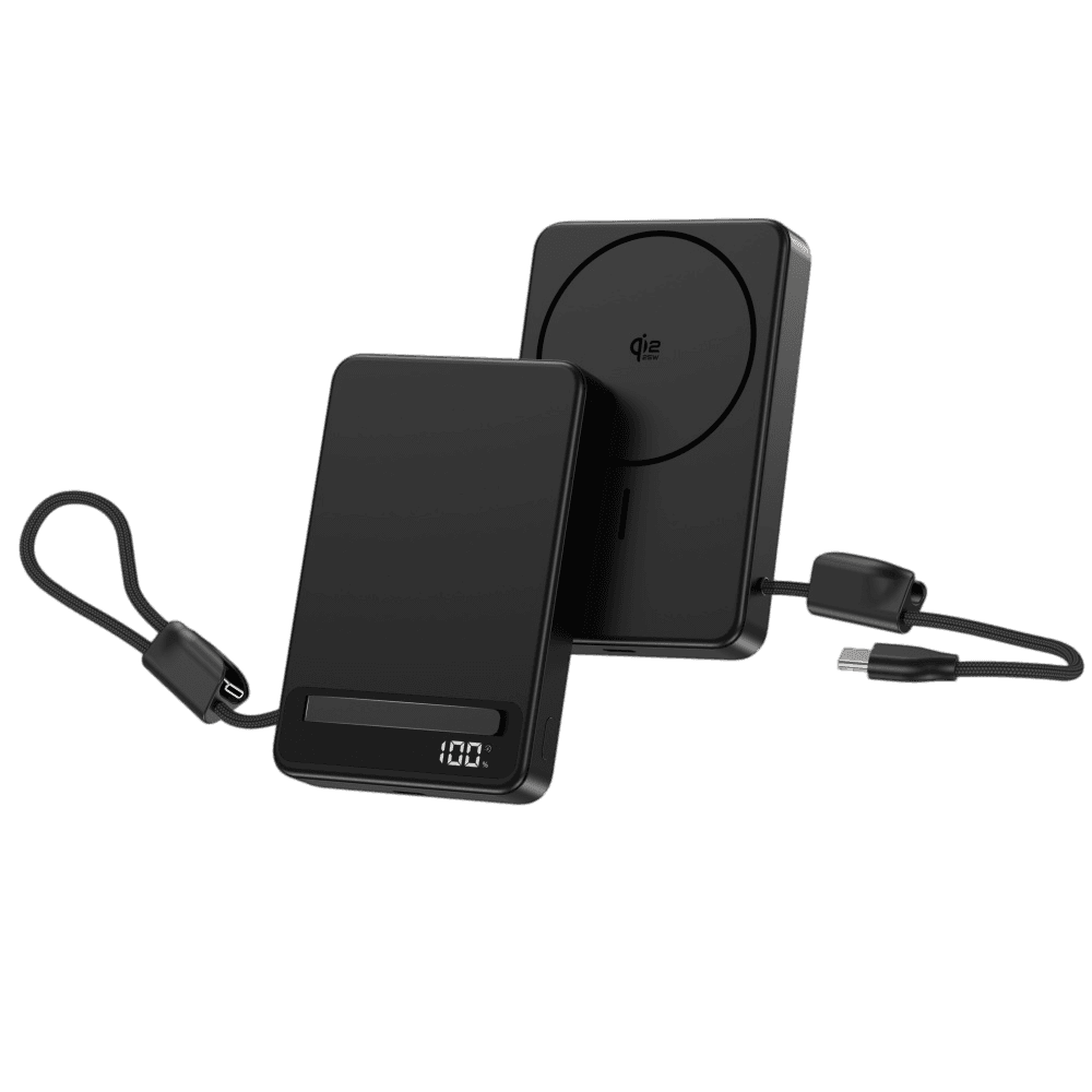 P37 10000mah Semi-solid-state Battery Cell Magnetic Power Bank with Kickstand
